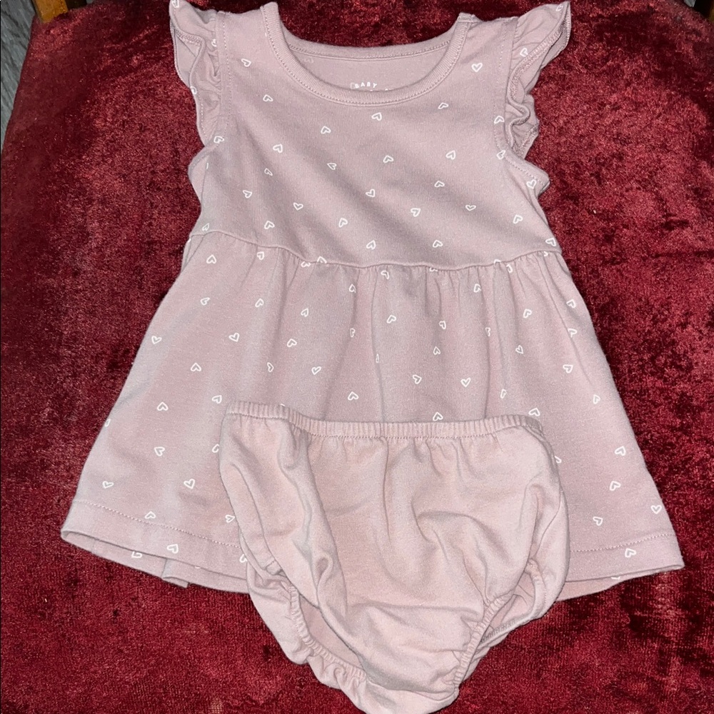 Cat & Jack Light Pink Baby Dress with bloomers